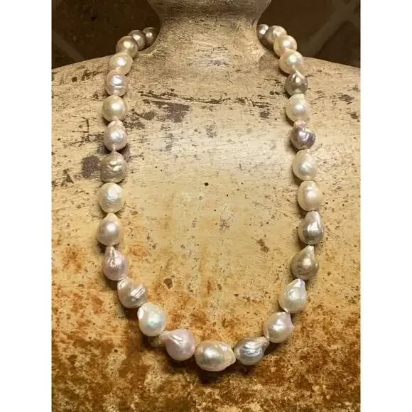 Honora Ming Baroque Pearl Necklace and Bracelet Set Sterling Silver Stunning